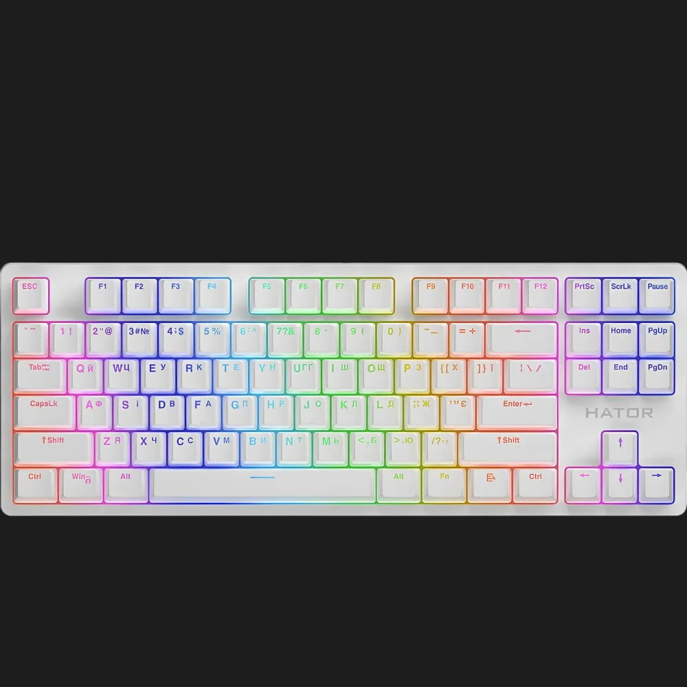 Клавіатура ігрова HATOR Rockfall 2 Mecha TKL orange (HTK-521) (White) (UA)