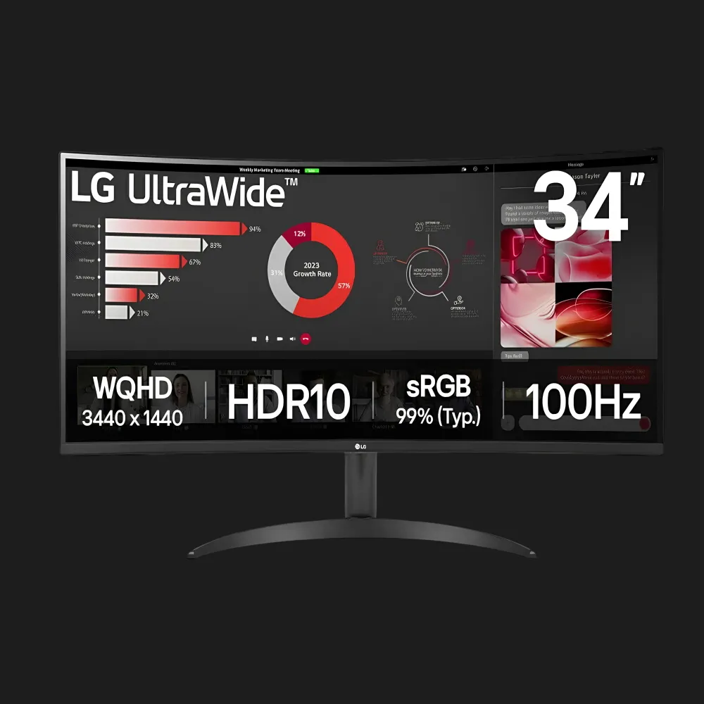 Монітор LG 34" UltraWide VA 100Hz (34WR50QK-B)