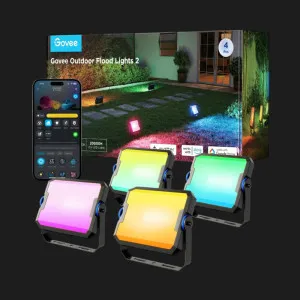 Набір світильників Govee H8057 Outdoor FLood Lights, 4шт (Black) в Хмельницькому