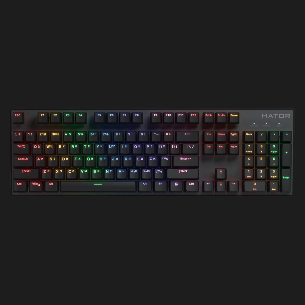 Клавіатура механічна HATOR Icefall Mecha Rainbow Origin Red (Black) (HTK104UA) (UA)