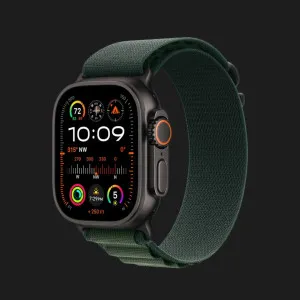 б/у Apple Watch Ultra 2 49mm Black Titanium Case with Dark Green Alpine Loop Medium (MX4R3) (Хорошее состояние)