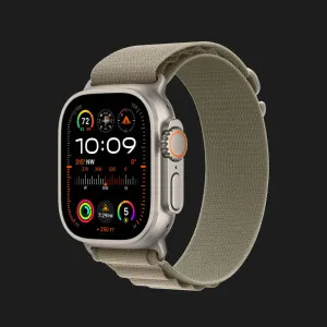 б/у Apple Watch Ultra 2 49mm GPS + LTE Titanium Case with Olive Alpine Loop Medium (MREY3) (Хорошее состояние)