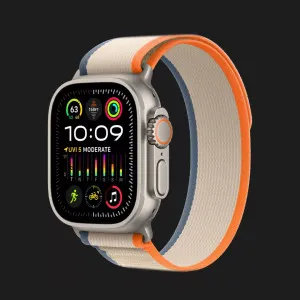 б/у Apple Watch Ultra 2 49mm GPS + LTE Titanium Case with Orange/Beige Trail Loop (MRF23) (Хороший стан)