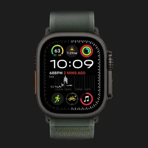 б/у Apple Watch Ultra 2 49mm Black Titanium Case with Green Trail Loop M/L (MYTJ3, MYQ43) (Хороший стан)