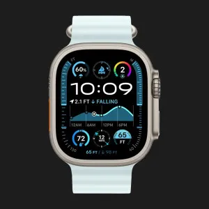 б/у Apple Watch Ultra 2 49mm Natural Titanium Case with Ice Blue Ocean Band (MYT03, MXTF3) (Хороший стан)
