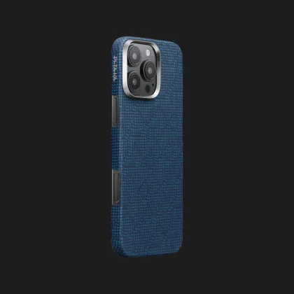 Чохол Pitaka Monogram Tactile Woven Case для iPhone 16 Pro (Dark Blue)