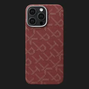 Чохол Pitaka Monogram Tactile Woven Case для iPhone 16 Pro (Red/Gold) в Хмельницькому