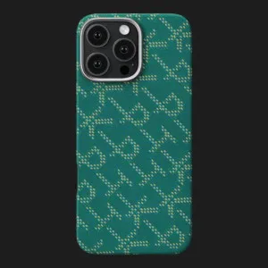 Чохол Pitaka Monogram Tactile Woven Case для iPhone 16 Pro (Green/Gold) в Хмельницькому