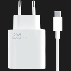 Блок питания Xiaomi 120W Hypercharge combo (Type-a) EU + кабель USB-C (White) в Луцке