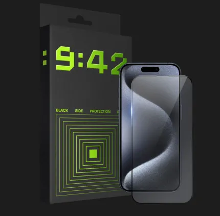Захисне скло 9:42 BlackSide для iPhone 15 Pro