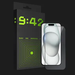 Захисне скло 9:42 BlackSide для iPhone 15 в Хмельницькому