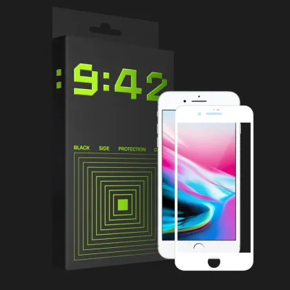 Защитное стекло 9:42 BlackSide для iPhone 7+/8+ (White) во Львове