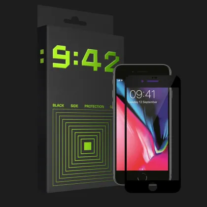 Защитное стекло 9:42 BlackSide для iPhone 7+/8+ (Black) во Львове