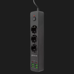 Мережевий фільтр Proove Power Strip P-03 (3 розетки + 4 USB + 2 Type-C) 2М в Берегові