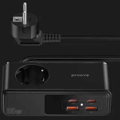 Сетевой фильтр Proove Homester Pro 65W (Розетка + 2 Type-C + 2 USB) 1.5M в Луцке