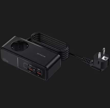 Сетевой фильтр Proove Homester Pro 65W (Розетка + 2 Type-C + 2 USB) 1.5M