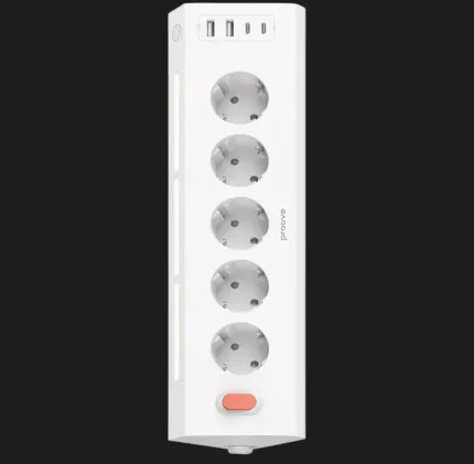 Сетевой фильтр Proove Prism Socket (5 розеток + 2 Type-C + 2 USB) 1.6M