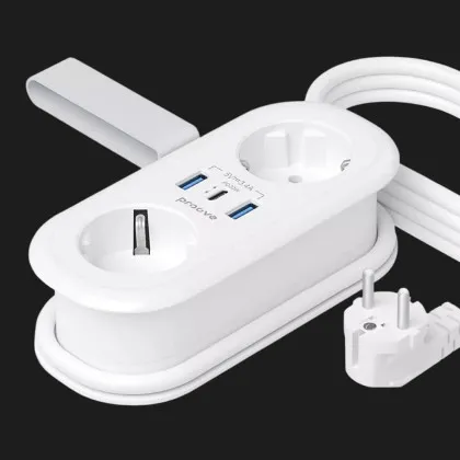 Сетевой фильтр Proove Supercoil 20W (2 розетки + Type-C + 2 USB) 1.5M в Луцке