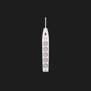 Мережевий фільтр 2E 5xТип F, 3x1.5mm кв, 16A, 3m (White) в Берегові