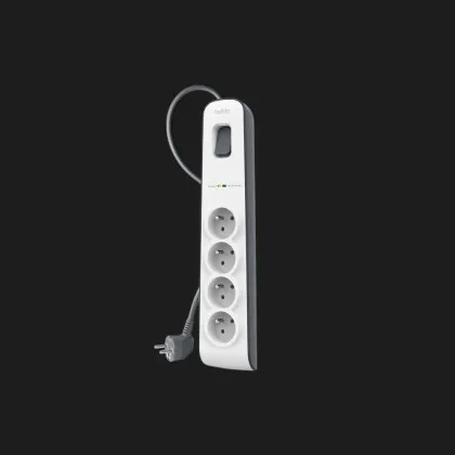 Сетевой фильтр Belkin 4хТип F, 3x1.5мм кв, 16А с защитой от перенапряжения, 2м (White) в Луцке