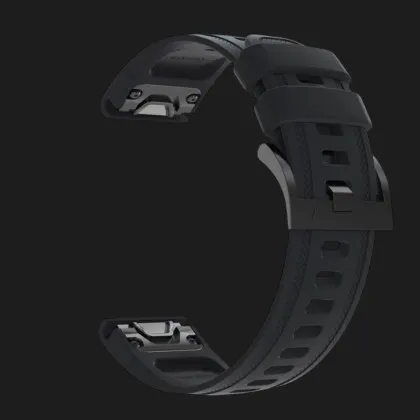 Ремінець Silicone Fit для Garmin Fenix 20mm (Black) в Рівному
