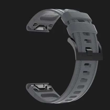 Ремінець Silicone Fit для Garmin Fenix 20mm (Gray) в Рівному