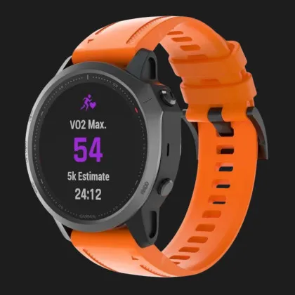Ремінець Silicone Fit для Garmin Fenix 20mm (Orange) в Рівному
