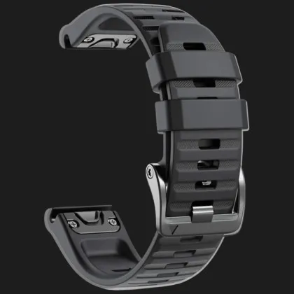 Ремінець Silicone Fit для Garmin Fenix 22mm (Black) в Рівному