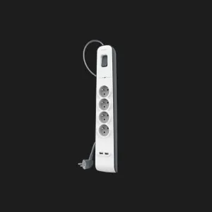 Мережевий фільтр Belkin 4хТип F, 3x1.5мм кв, 16А, 2xUSB-A 2.4A, з захистом від перенапруги,2м (White) в Берегові