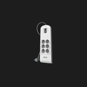 Мережевий фільтр Belkin 6хТип F, 3x1.5мм кв, 16А, 2xUSB-A 2.4A, з захистом від перенапруги,2м (White) в Берегові