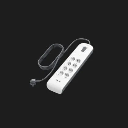 Сетевой фильтр Belkin 8хТип F, 3x1.5мм кв, 16А, 2xUSB-A 2.4A, с защитой от перенапряжения, 2м (White) в Луцке