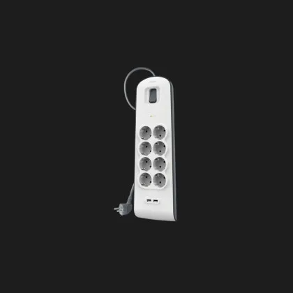 Сетевой фильтр Belkin 8хТип F, 3x1.5мм кв, 16А, 2xUSB-A 2.4A, с защитой от перенапряжения, 2м (White) в Луцке