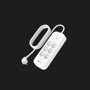 Мережевий фільтр Belkin 6хТип F, 3x1.5мм кв, 16А, USB-A/USB-C 18Вт, з захистом від перенапруги, 2м (White) в Берегові