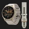 Garmin Fenix 8 43mm AMOLED Sapphire Soft Gold with Limestone Leather Band
