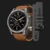 Garmin Fenix 7 Pro Sapphire Solar Titanium with Chestnut Leather Band