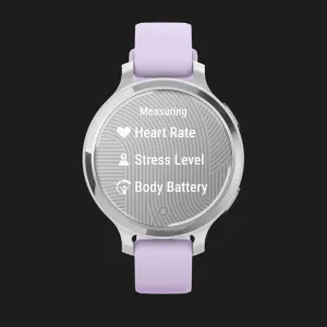 Garmin Lily 2 Active Silver with Purple Jasmine Silicone Band