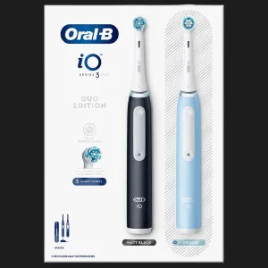 Набор зубных электрощеток BRAUN Oral-B iO Series 3 Duo (Black/Blue) в Александрии