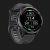 Garmin Forerunner 970 Carbon Gray DLC Titanium with Black Case and Black/Translucent Whitestone Band