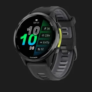Garmin Forerunner 970 Carbon Gray DLC Titanium with Black Case and Black/Translucent Whitestone Band в Бердичеві