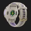 Garmin Forerunner 970 Soft Gold Titanium with French Gray Case and French Gray/Translucent Indigo Band