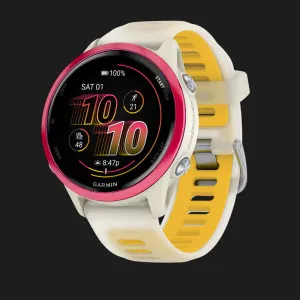 Garmin Forerunner 570 42mm Raspberry Aluminum with Translucent Bone/Mango Band в Бердичеві