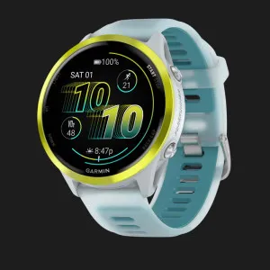 Garmin Forerunner 570 47mm Amp Yellow Aluminum with Translucent Whitestone/Turquoise Band в Бердичеві