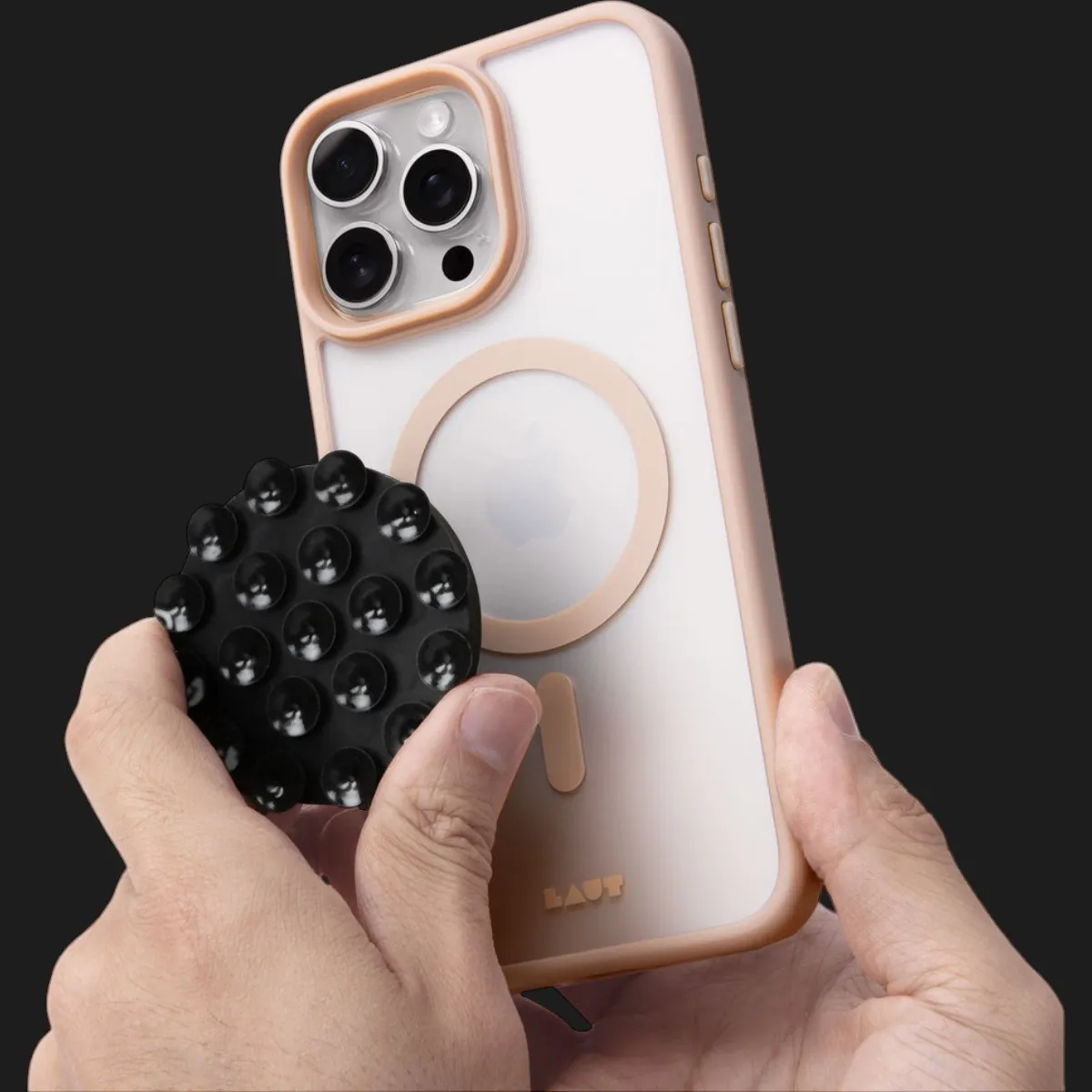 Держатель LAUT MAGADD Sticker Pad Compatible with MagSafe (Black)