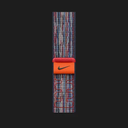 Ремінець Apple Nike Sport Loop для Apple Watch 44/45/46/49mm (Blue/Red) в Чернігові