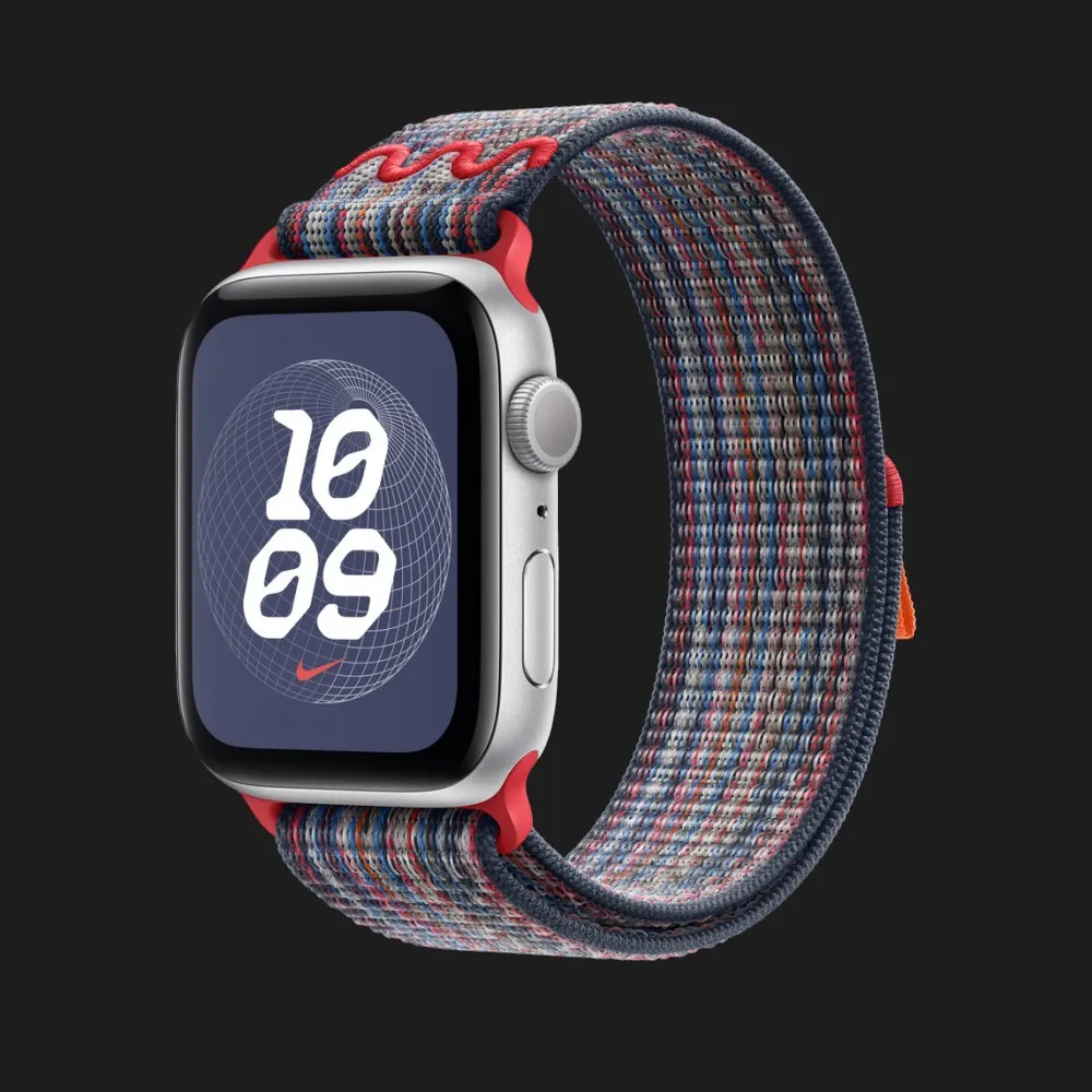Ремешок Apple Nike Sport Loop для Apple Watch 44/45/46/49mm (Blue/Red)