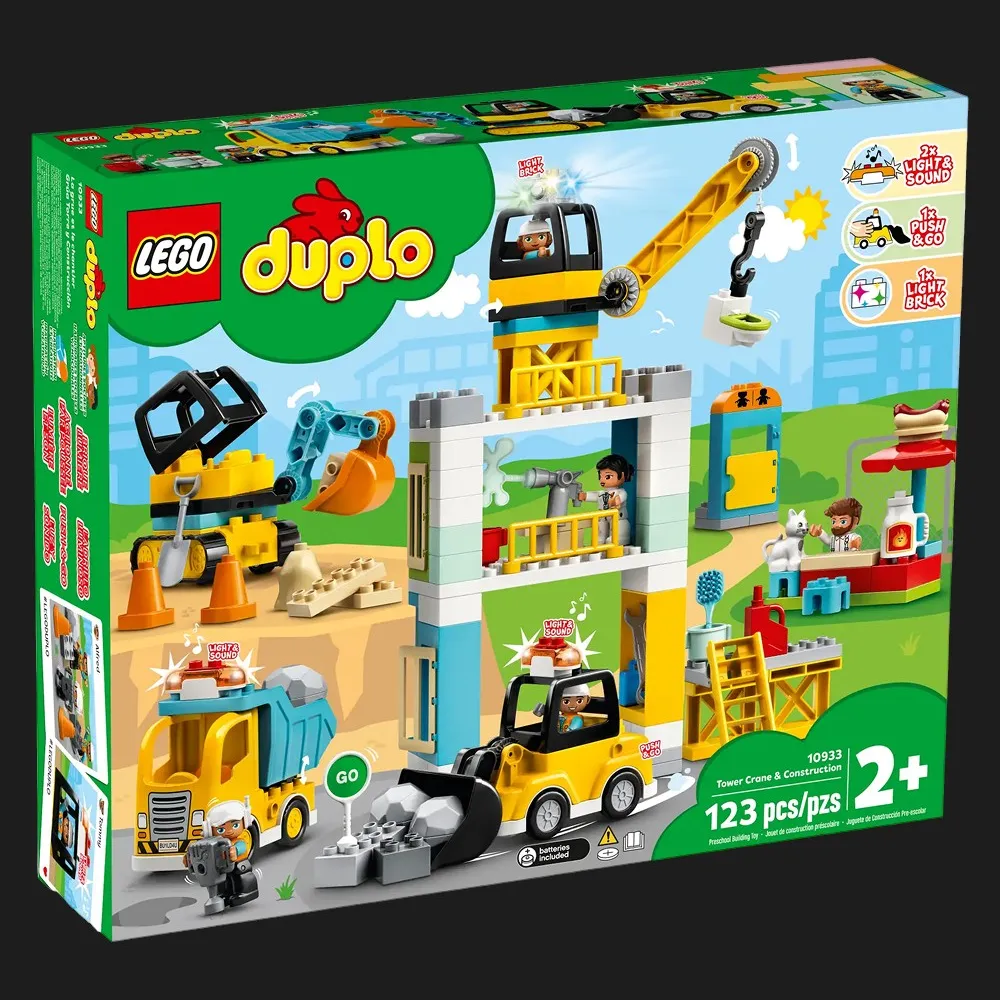 Конструктор LEGO Duplo Підйомний кран і будівництво (10933)