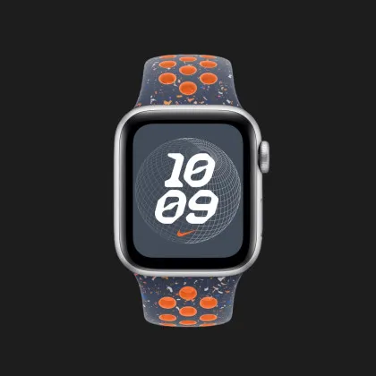 Ремешок Apple Nike Sport Band для Apple Watch 38/40/41/42mm (Blue Flame) (S/M) (S10) в Чернигове