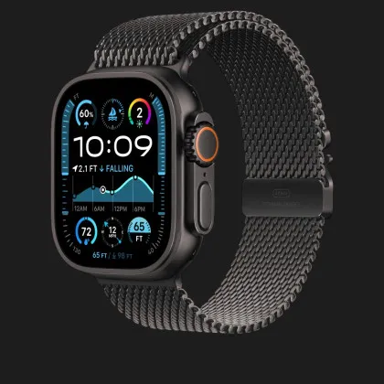 Ремешок Apple Titanium Milanese Loop для Watch 49mm (Black Titanium) (Medium) в Ковеле
