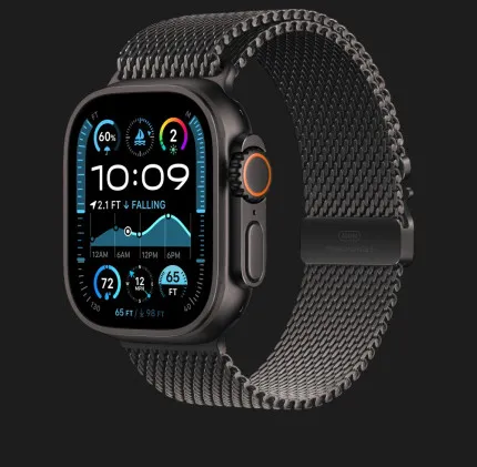 Ремешок Apple Titanium Milanese Loop для Watch 49mm (Black Titanium) (Medium)