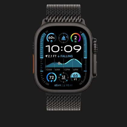 Ремешок Apple Titanium Milanese Loop для Watch 49mm (Black Titanium) (Medium) в Ковеле